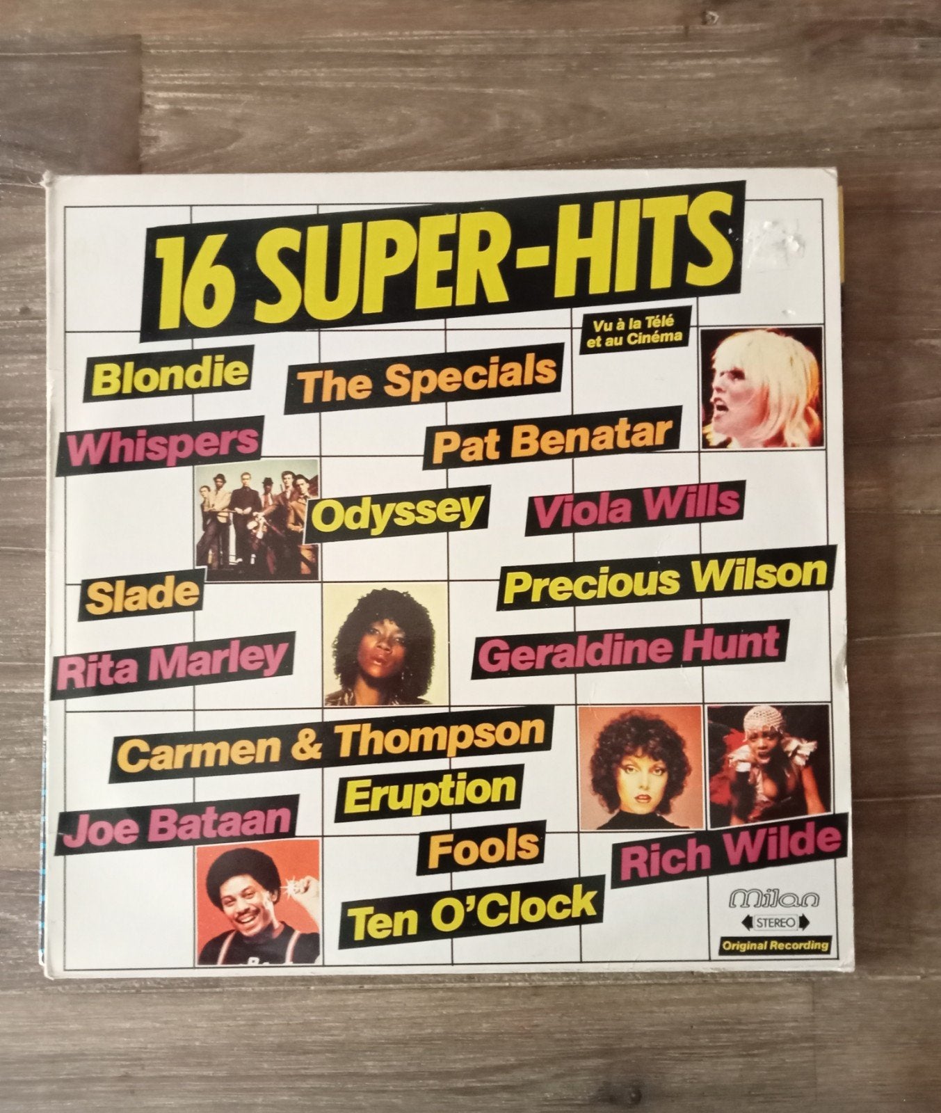 disque vinyl 33 tour lp 1.50 euro 16 super hits, CD & DVD, Enlèvement ou Envoi, Compilation, Utilisé, Pop