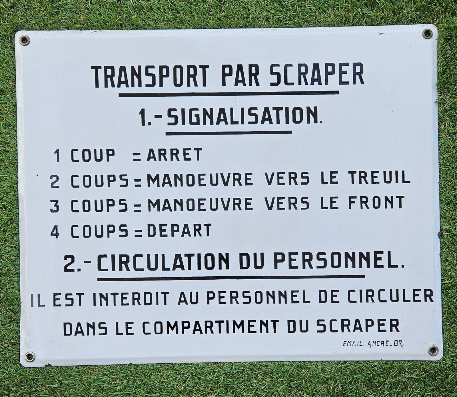 ancienne grande plaque émaillée ferroviaire état impeccable, Collections, Enlèvement ou Envoi