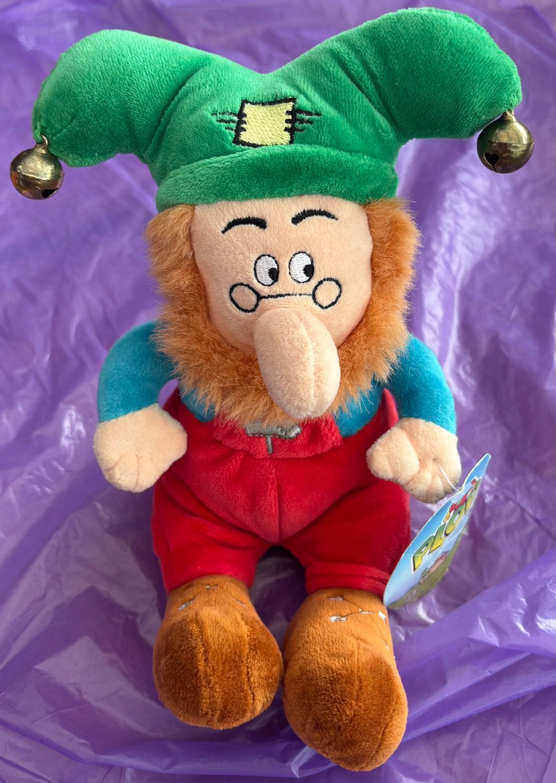 Nieuwe kabouter Plop met bolletjes binnenin., Enfants & Bébés, Jouets | Peluches, Enlèvement ou Envoi, Overige karakters, Comme neuf