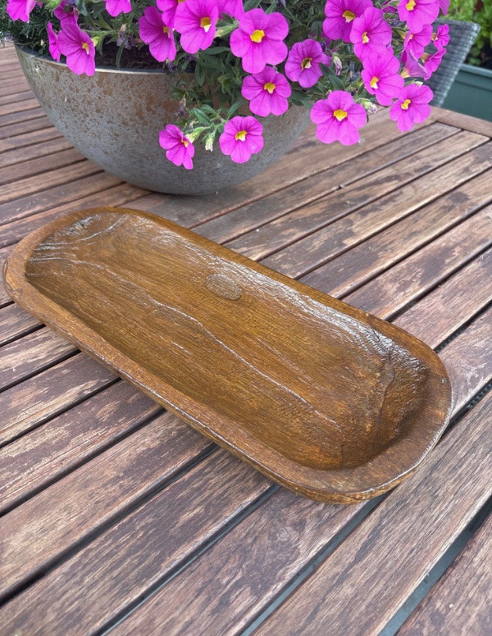 Japandi houten decoratieschaal, Ophalen, Nieuw, Ovaal