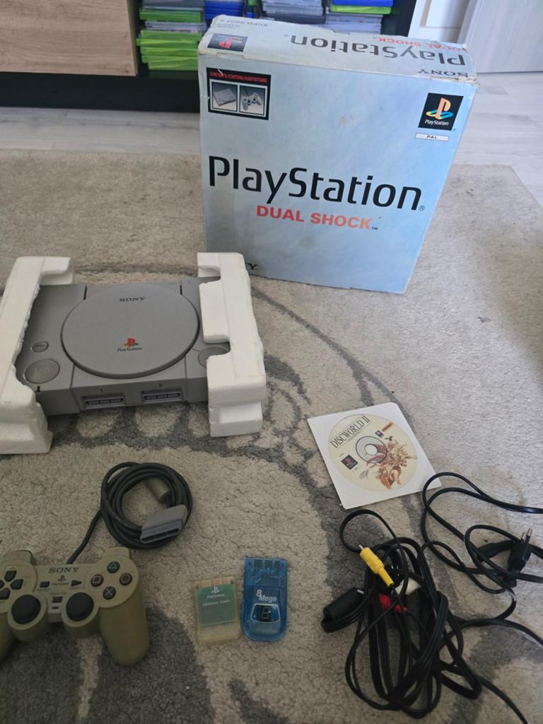 Ps1 in doos met controller En memory card, Ophalen