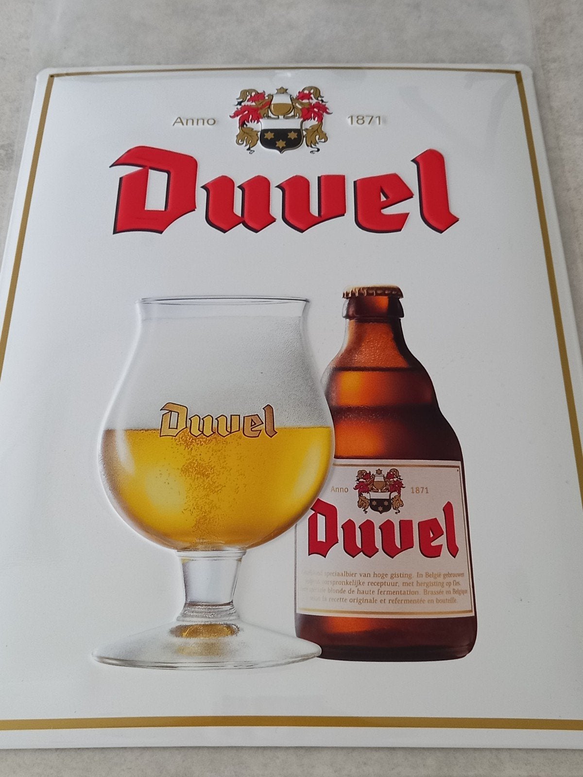 Duvel reclamebord, Verzamelen, Ophalen of Verzenden, Duvel