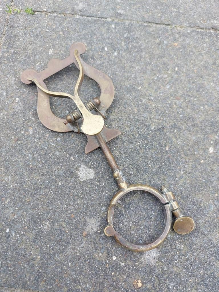 Vintage Duits messing lierbladmuziekhouder, Ophalen of Verzenden, Overige soorten, Overige typen