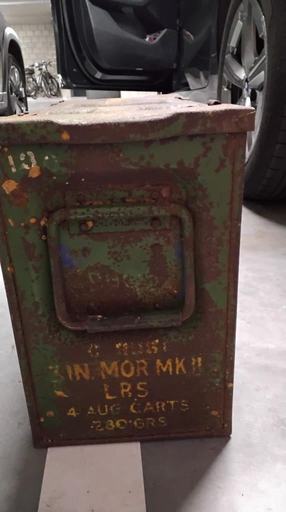 Originele munitiekist W.O2    3 inch mortier, Verzamelen, Ophalen of Verzenden, Landmacht, Kist of Geocache