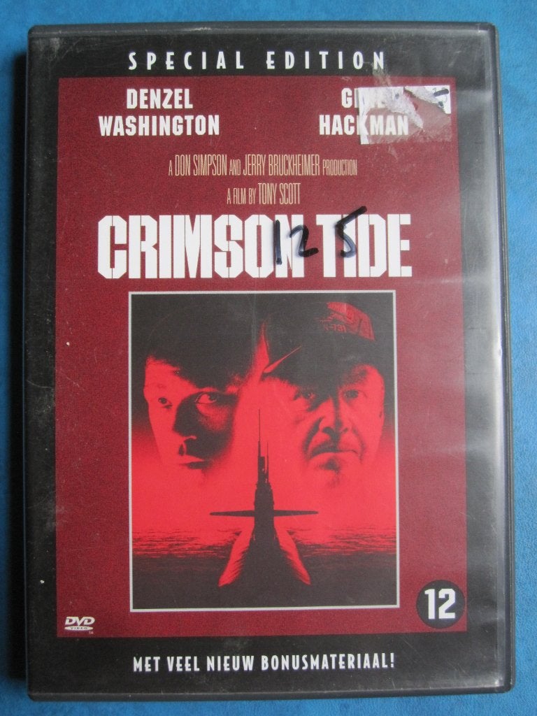Crimson Tide (1995), Cd's en Dvd's, Dvd's | Actie, Zo goed als nieuw, Actiethriller, Vanaf 12 jaar, Ophalen of Verzenden