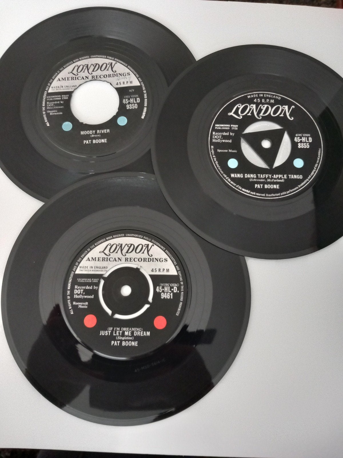 PAT BOONE. POP-CORN ROCK 60s UK .3 X 45T, Pop