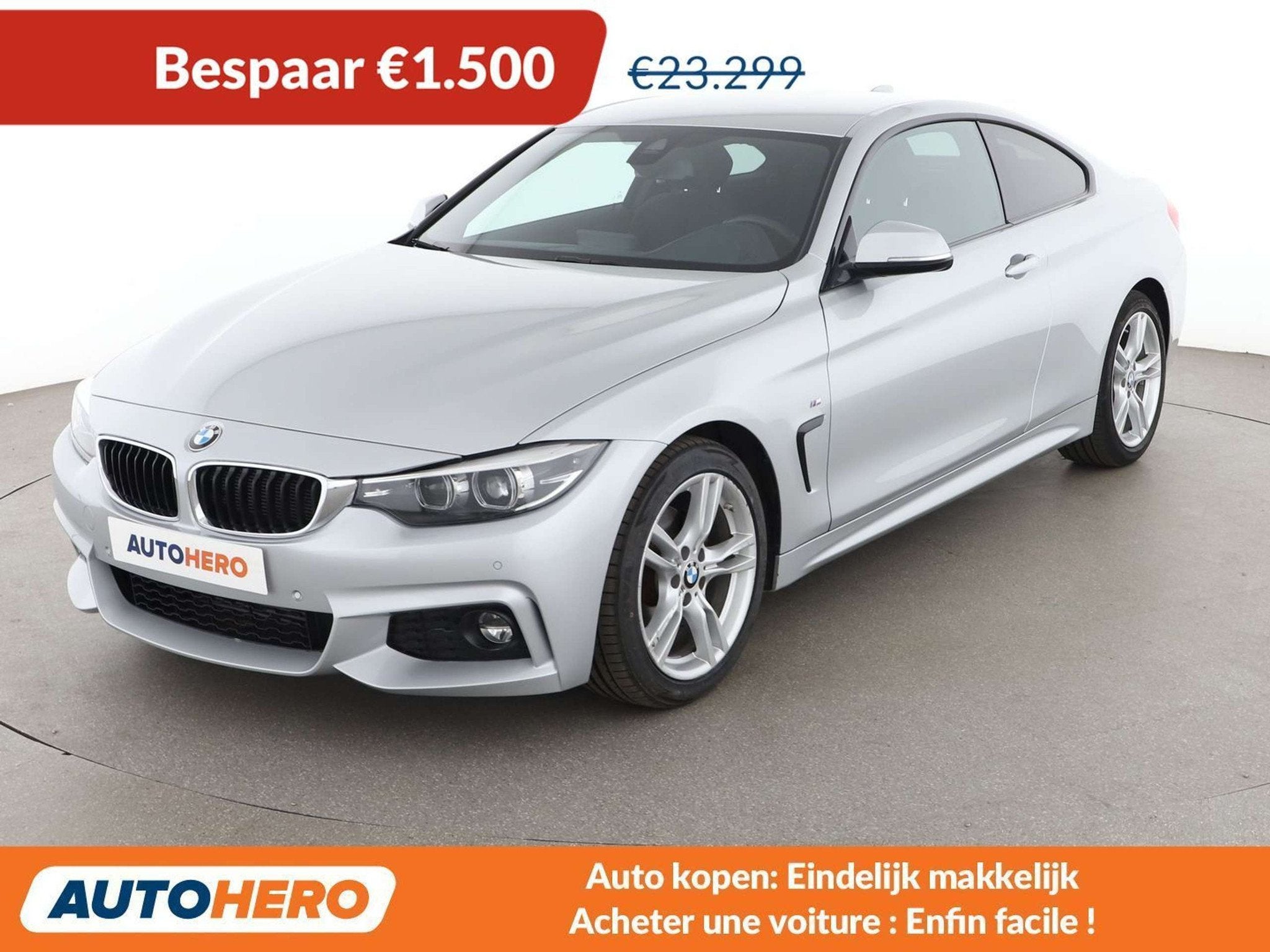 BMW 4 Serie 420 420d M Sport (année de construction 2018), Autos, Argent ou Gris, Achat, Euro 6, Alcantara