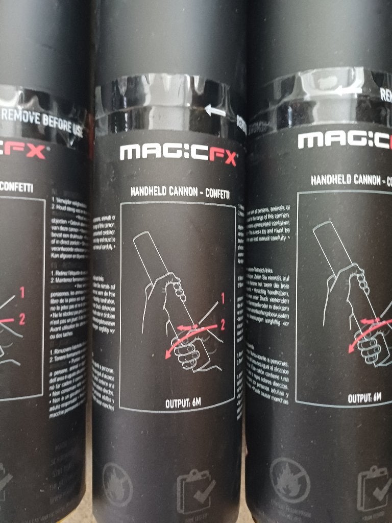 MagicFX - ensemble de 4 grands et 4 petits canons à confetti, Enlèvement ou Envoi, Neuf, Article de fête