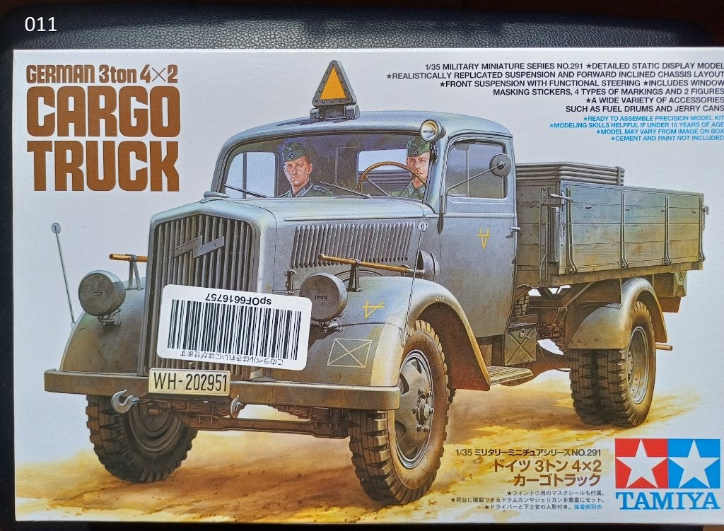 German 3 T 4x2 Cargo Truck Opel Blitz   1/35 Tamiya, Ophalen of Verzenden, Tamiya