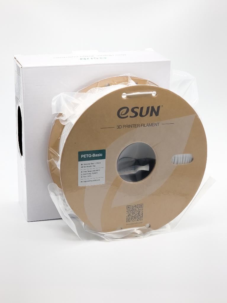 eSUN PETG-Basic White 1kg 1.75mm with Spool – New, Sealed, Ophalen of Verzenden, Nieuw