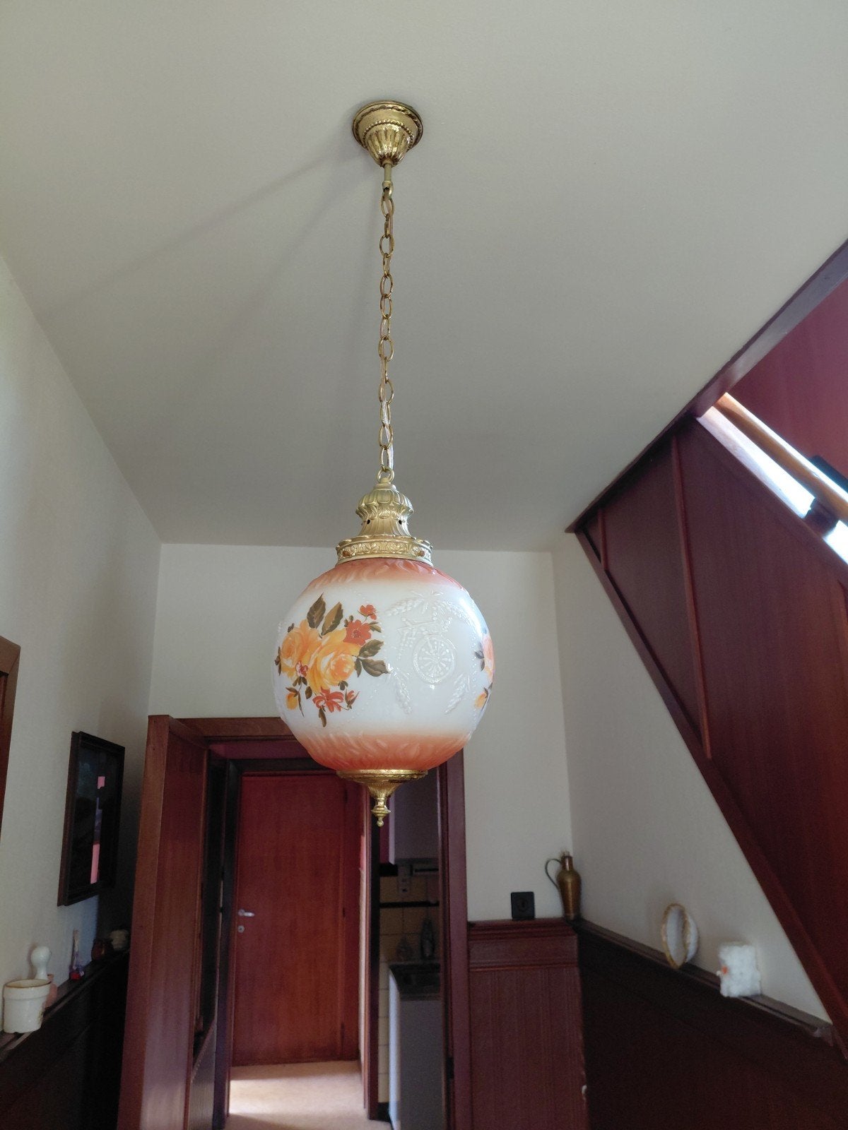 Retro bloemenlamp, Ophalen