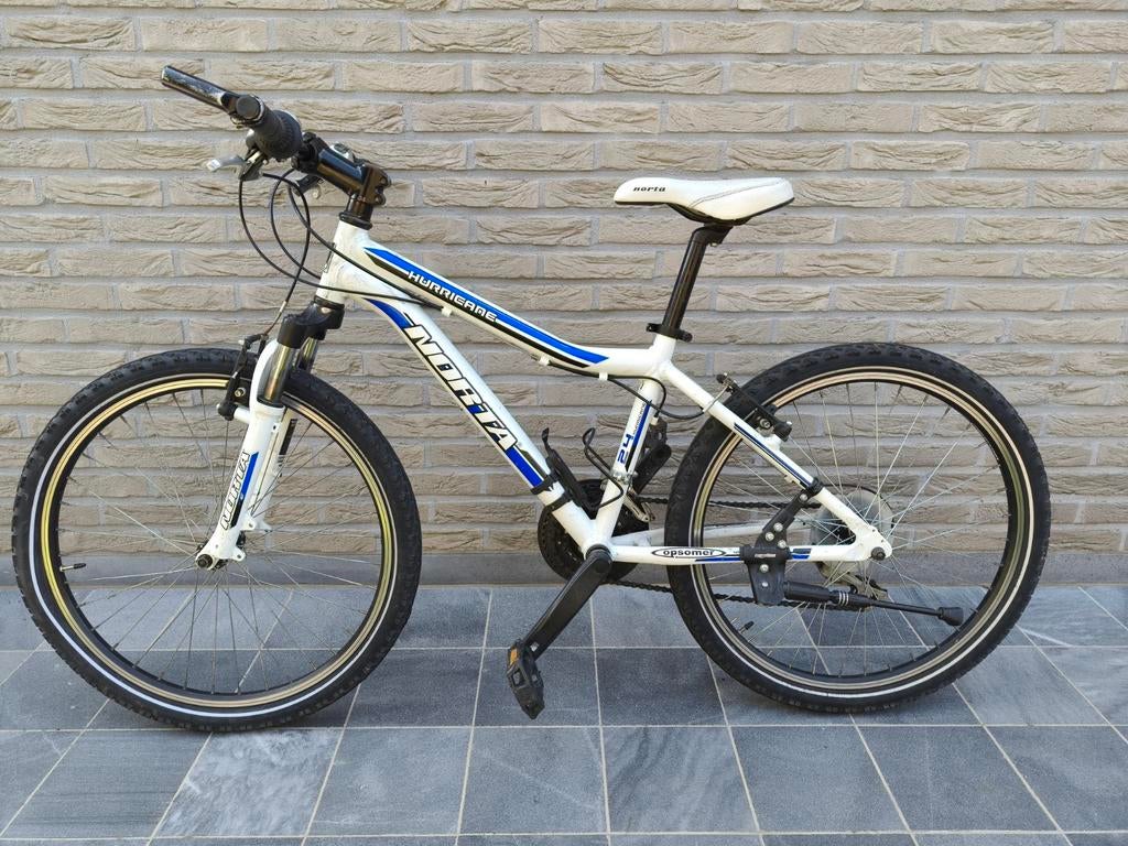 Mountainbike Norta - 24 inch - wit - nieuwe banden, Ophalen, Gebruikt, Velgrem