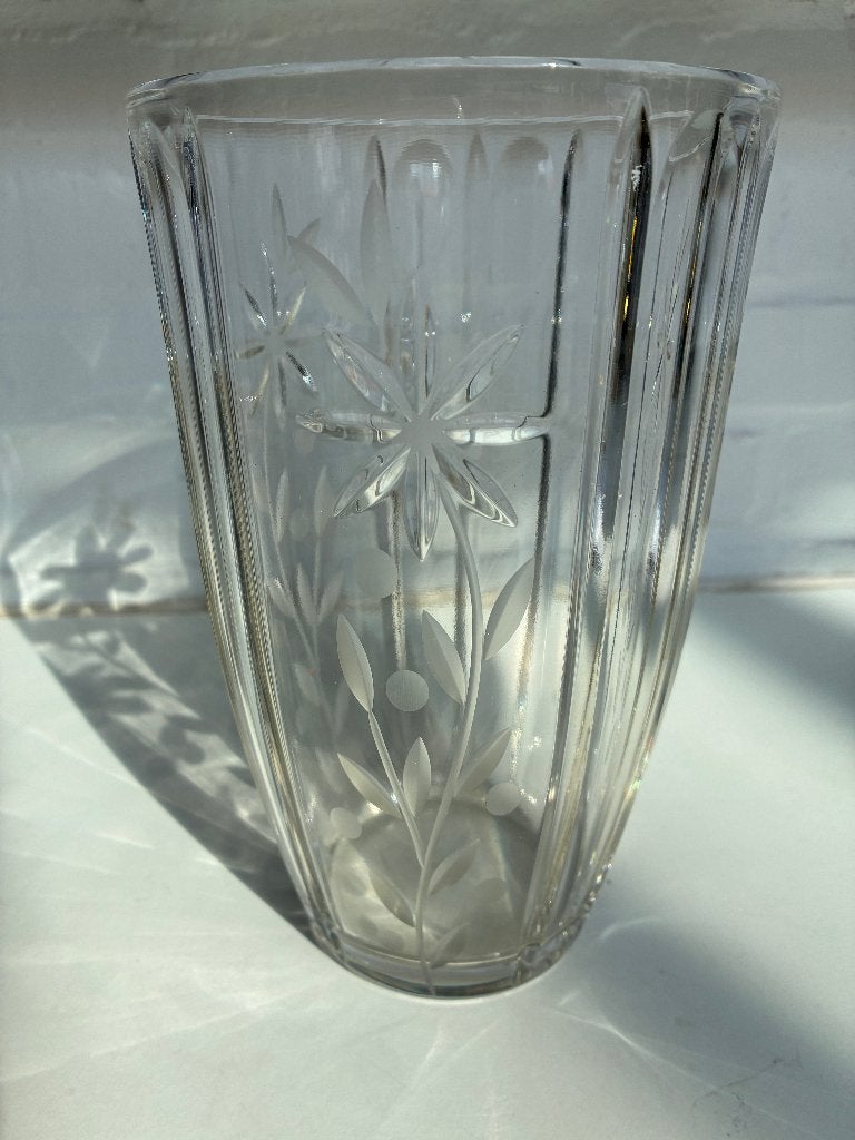 Vaas vintage in geslepen glas, Ophalen