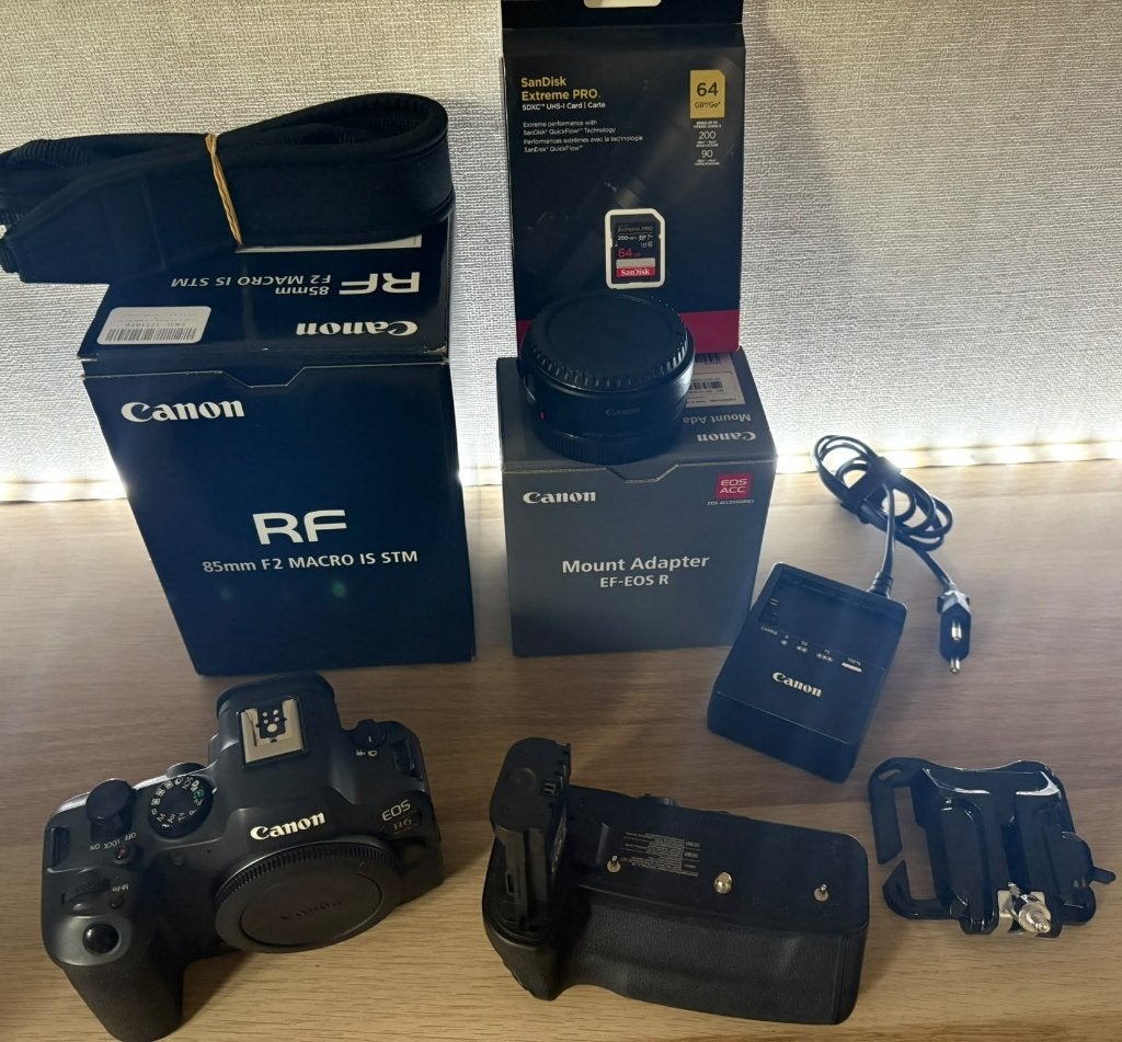 Canon EOS R6 Mark II + grip, objectif Canon RF 85 mm F2, Canon, Moins de 4 fois, Comme neuf, Enlèvement