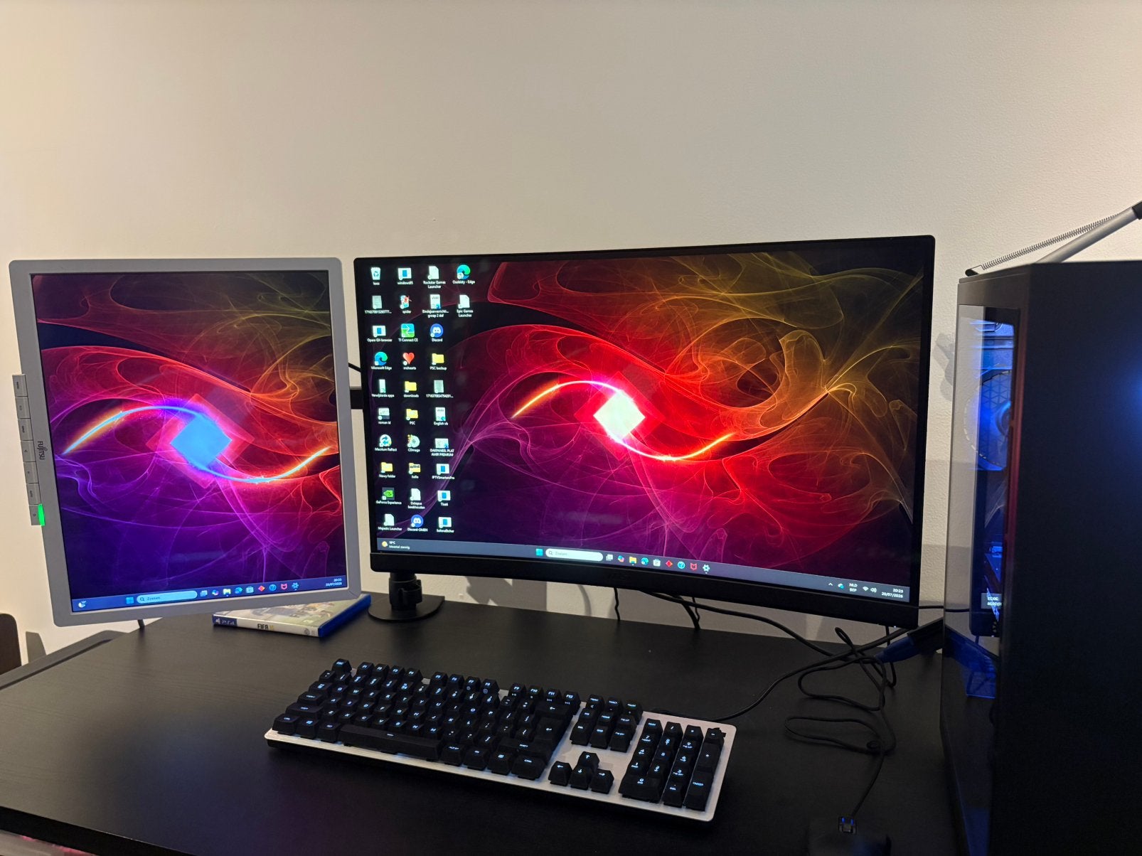 Gaming pc, Informatique & Logiciels, Ordinateurs de bureau, Comme neuf, SSD, 16 GB, Avec carte vidéo, Avec moniteur, Gaming, Enlèvement