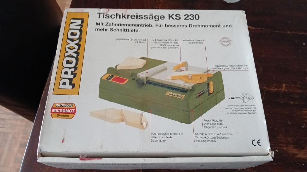 PROXXON KS 230 mini stationaire cirkelzaag, Ophalen, Minder dan 30 mm, Cirkelzaag, Proxxon