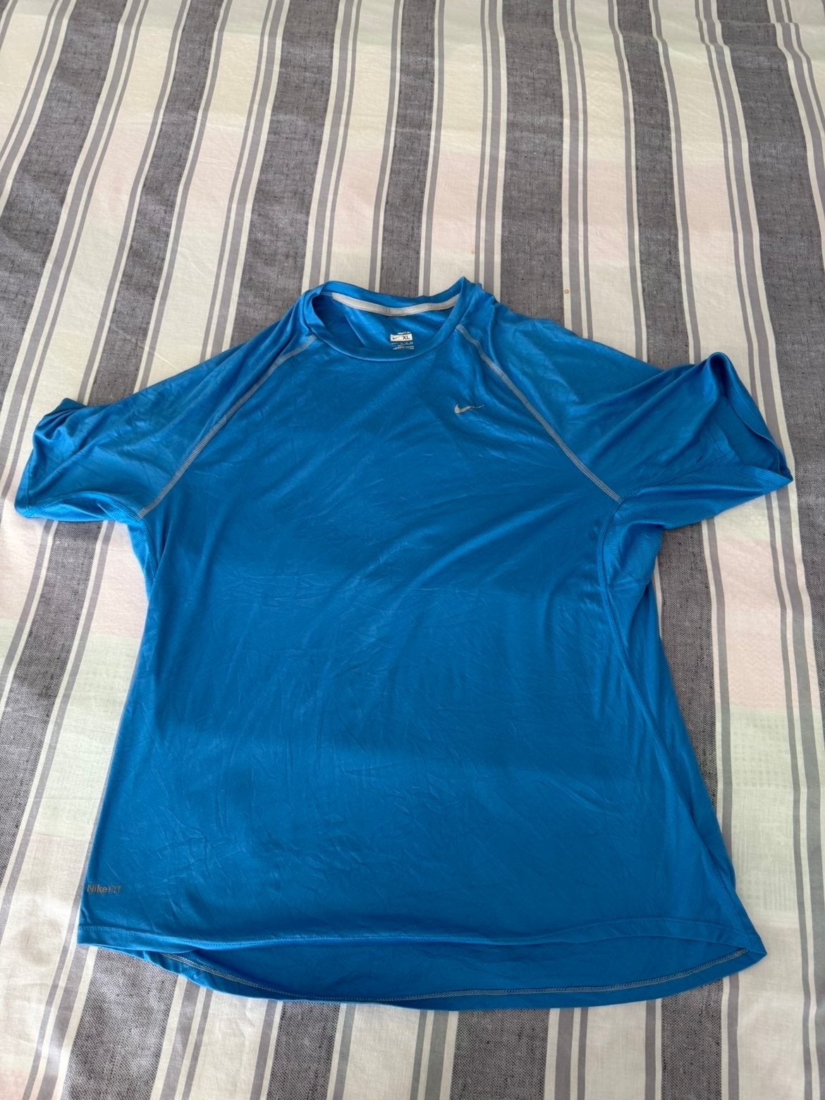 Nike Fit Dry T-shirt elektrisch blauw maat XL, Ophalen of Verzenden, Zo goed als nieuw, Blauw