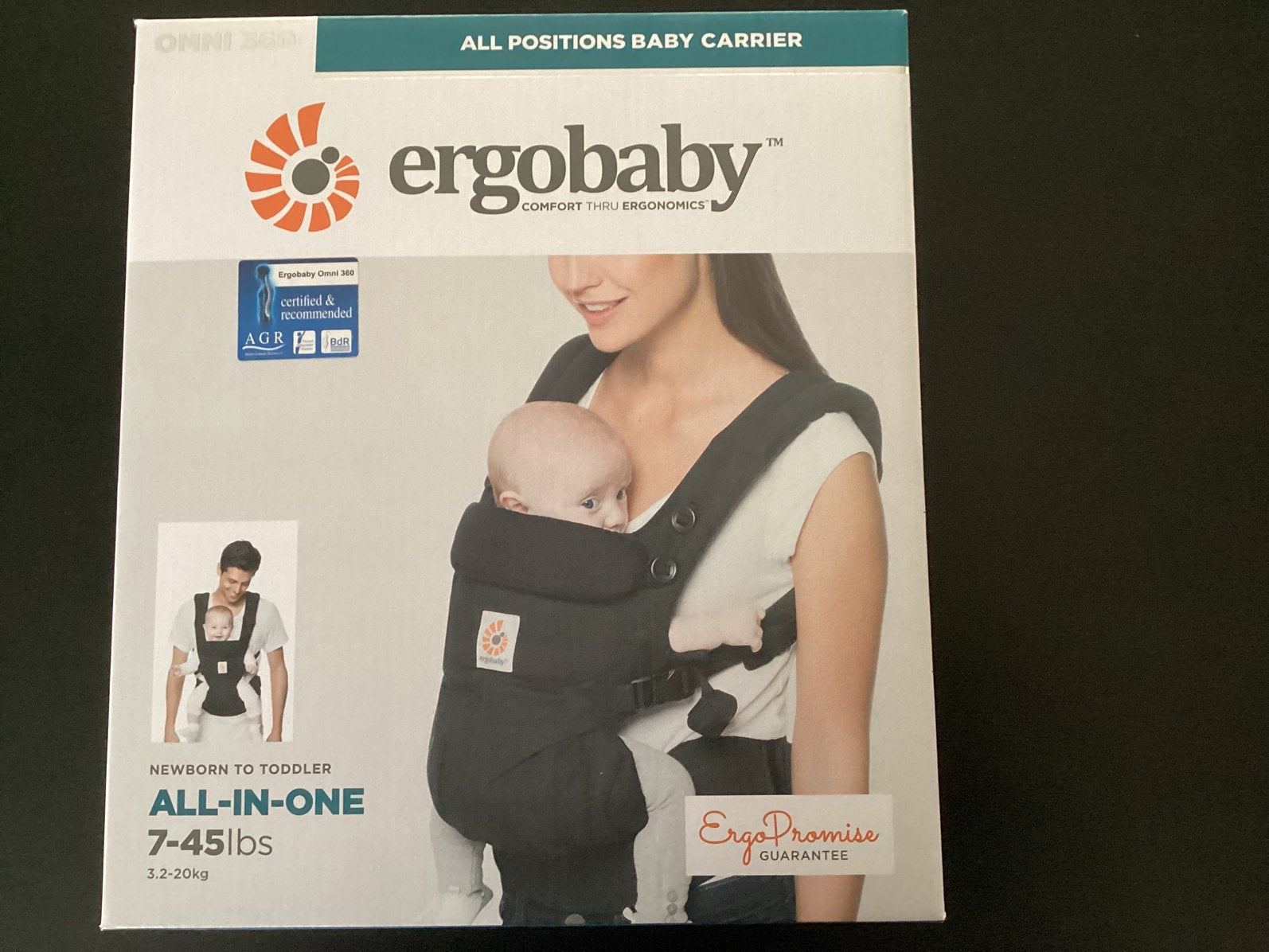 Zwarte draagzak ergobaby., Kinderen en Baby's, Babydragers en Draagdoeken, Ophalen of Verzenden, Zo goed als nieuw, Draagzak