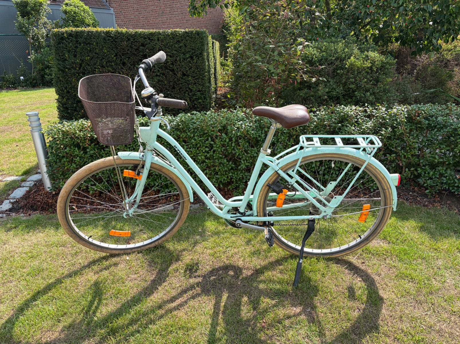 Damesfiets 28inch. 6 vernellingen. Turkoois pastel, Enlèvement, Utilisé, Frein sur jante, Autres marques