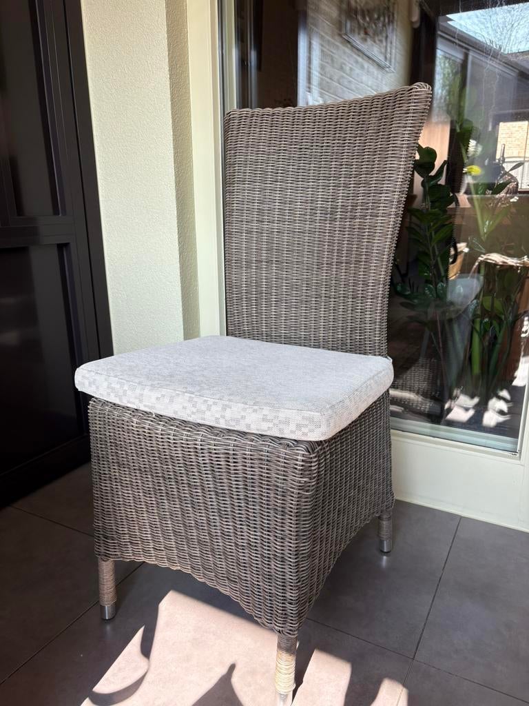 Rotan stoelen, Maison & Meubles, Chaises, Gris, Osier ou Rotin, Enlèvement, Utilisé