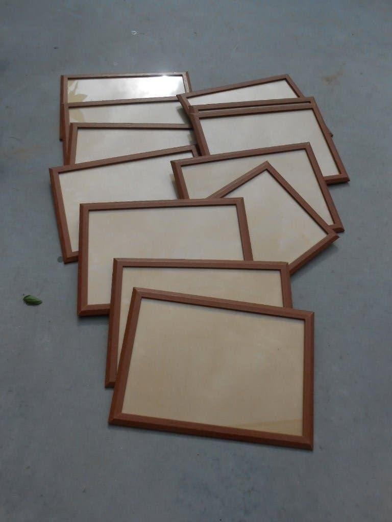 cadre photo en bois 50x34,5 avec plaque de verre 45 x 30, Enlèvement, Utilisé