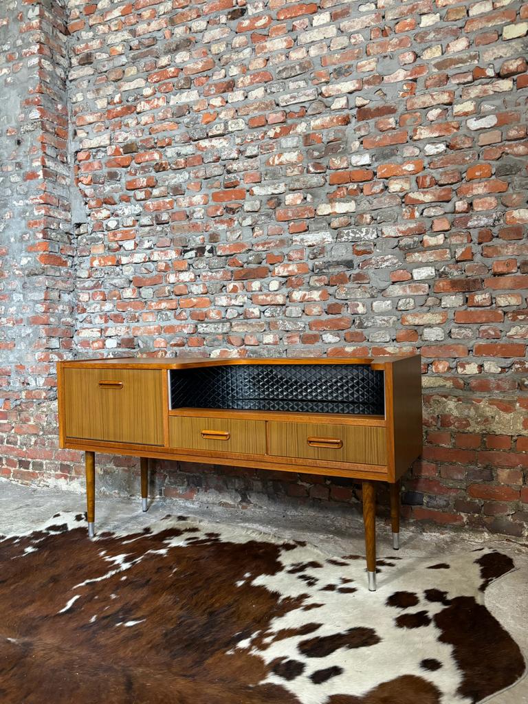 Vintage midcentury lowboard/tv-kastje, 25 à 50 cm, Moins de 100 cm, Comme neuf, 100 à 150 cm