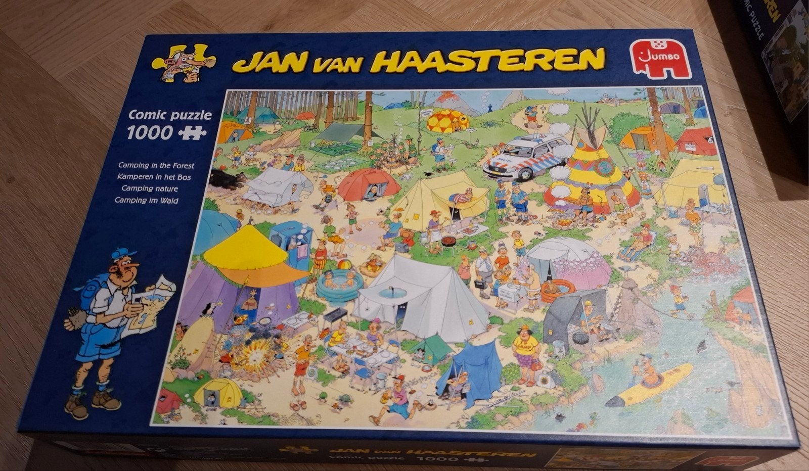 jan van haasteren kampeten in het bos, Ophalen of Verzenden, 500 t/m 1500 stukjes, Zo goed als nieuw, Legpuzzel
