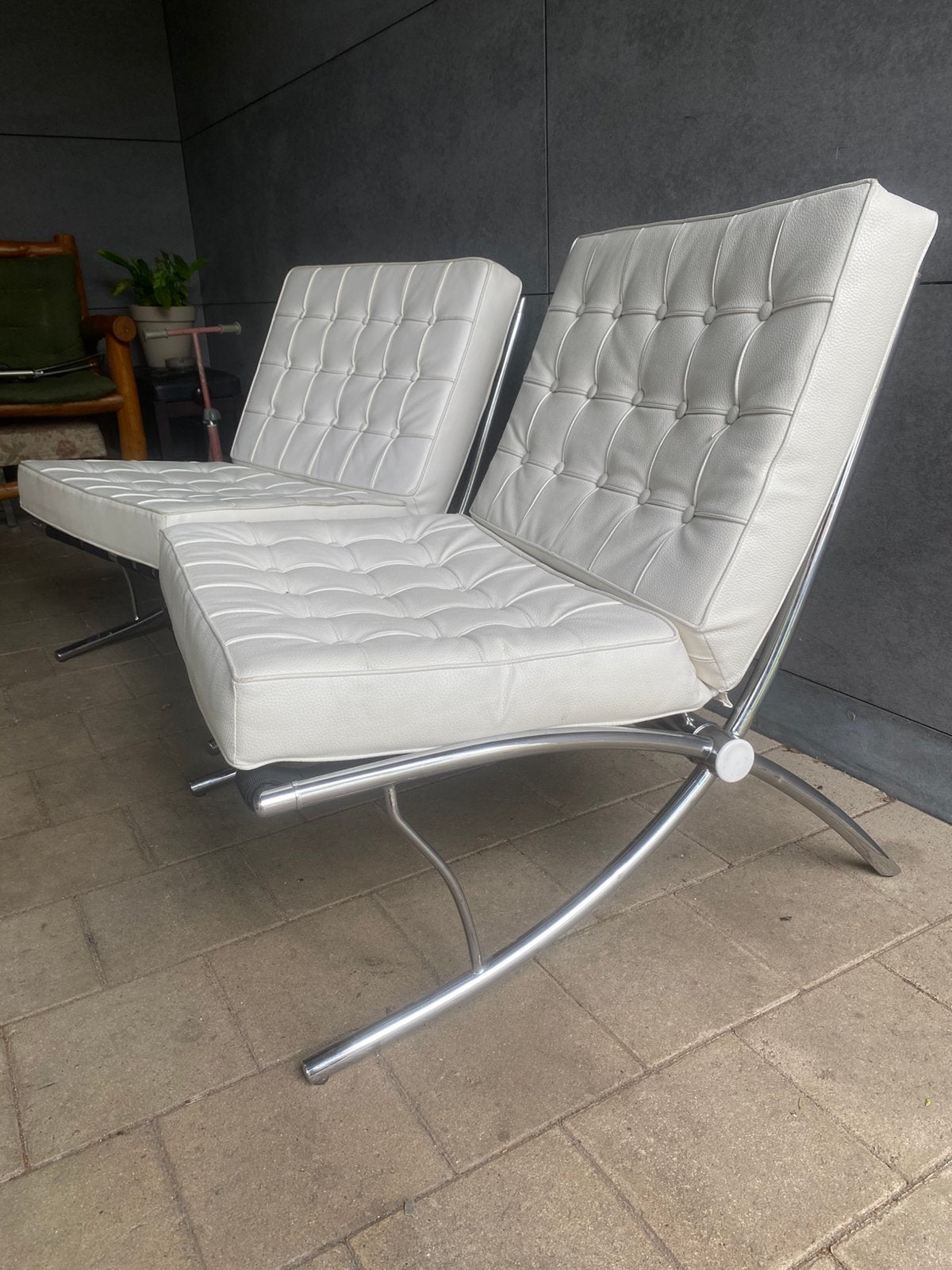 2 design zetels leder, Huis en Inrichting, Ophalen, Zo goed als nieuw