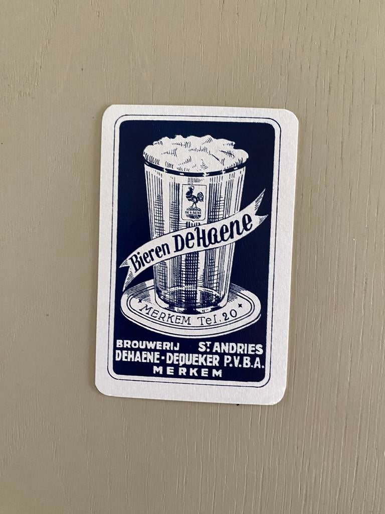 Oude speelkaart De Haene brouwerij St-ANDRIES te MERKEM, Ophalen of Verzenden, Zo goed als nieuw, Speelkaart(en)