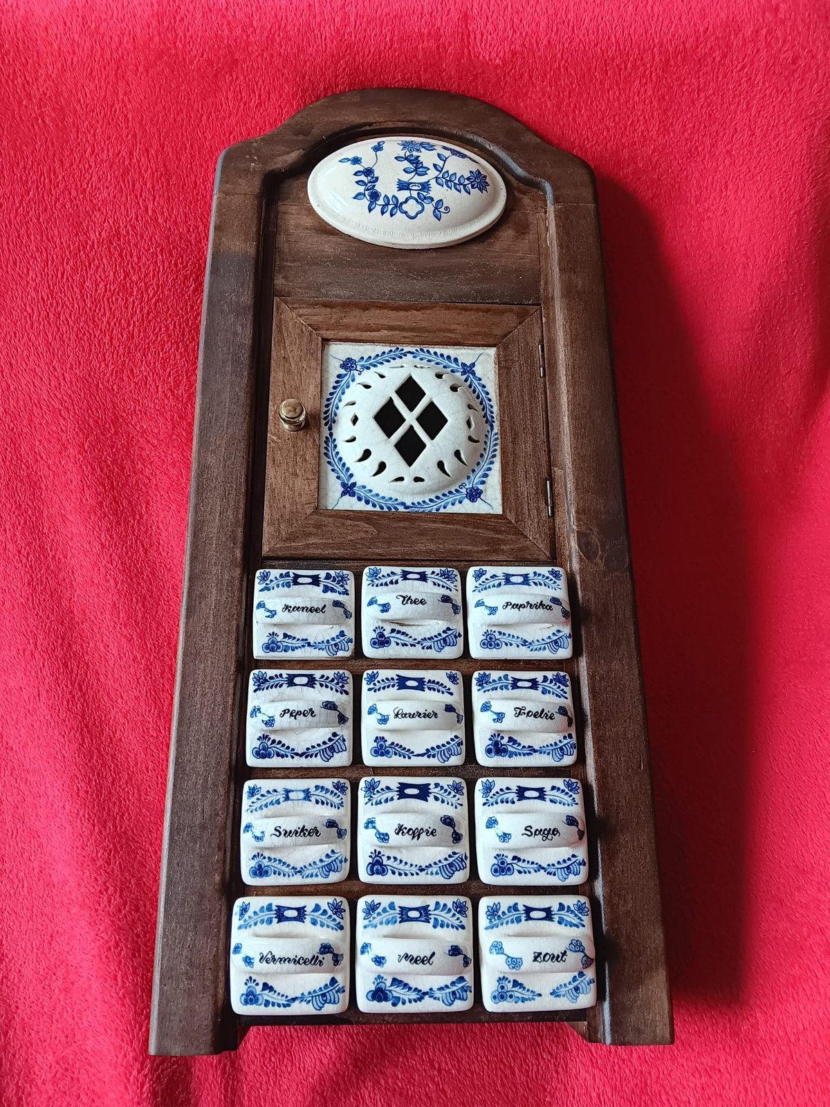 Kruidenkast met blauw Delft accent, Enlèvement, Comme neuf