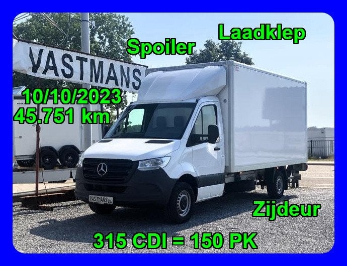 Mercedes-Benz Sprinter 315 / 37.499€ +TVA / hayon + porte, Autos, Camionnettes & Utilitaires, Entreprise, Achat, ABS, Airbags