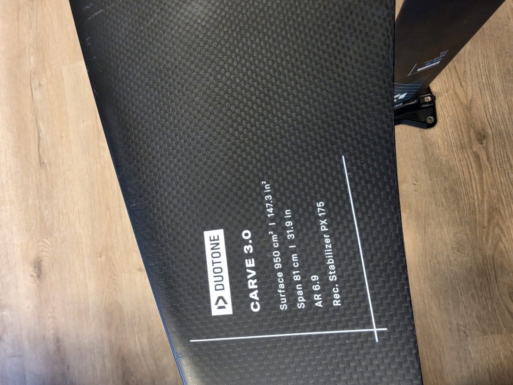 Duotone Carve 3.0 950 + 75cm SLS Aero quickmount mast, Ophalen of Verzenden, Zo goed als nieuw, Wingsurf-onderdelen
