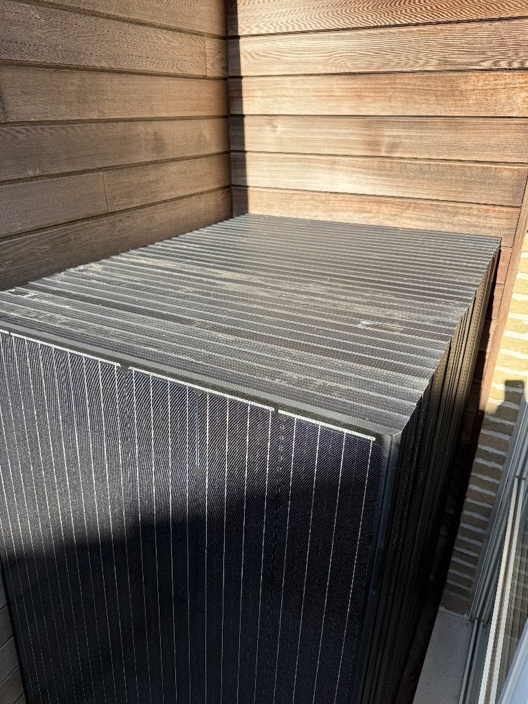 Zonnepanelen 9,44 kWp + optimizer + SolarEdge 3-F 8kW, Ophalen, Gebruikt, Compleet systeem, 200 wattpiek of meer