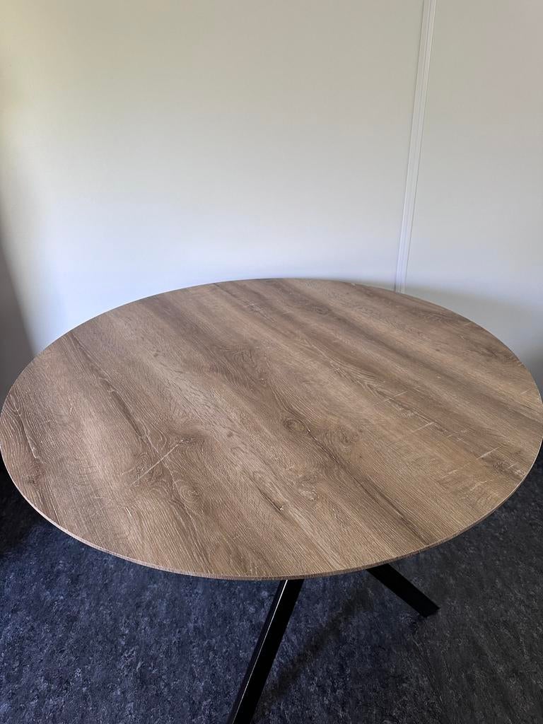Ronde tafel, Huis en Inrichting, Tafels | Eettafels, Ophalen, Gebruikt, 50 tot 100 cm, Rond