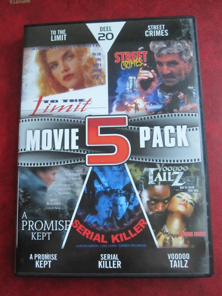 Movie 5 Pack 20 (5 films sur 1 DVD), Enlèvement ou Envoi, Coffret, Comme neuf, Thriller d'action