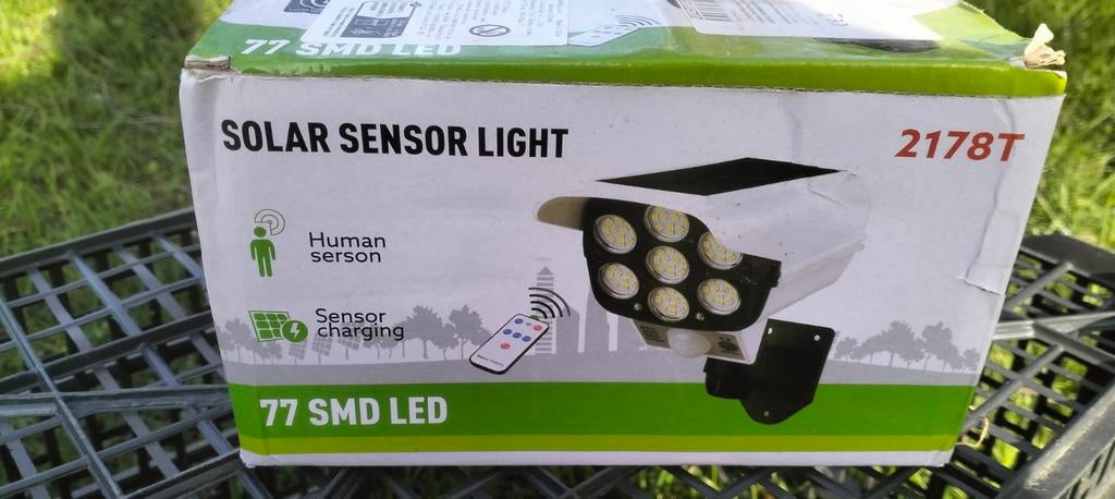 Lampe solaire LED 5 W - IP44 - Blanc brillant - Caméra facti, Enlèvement ou Envoi