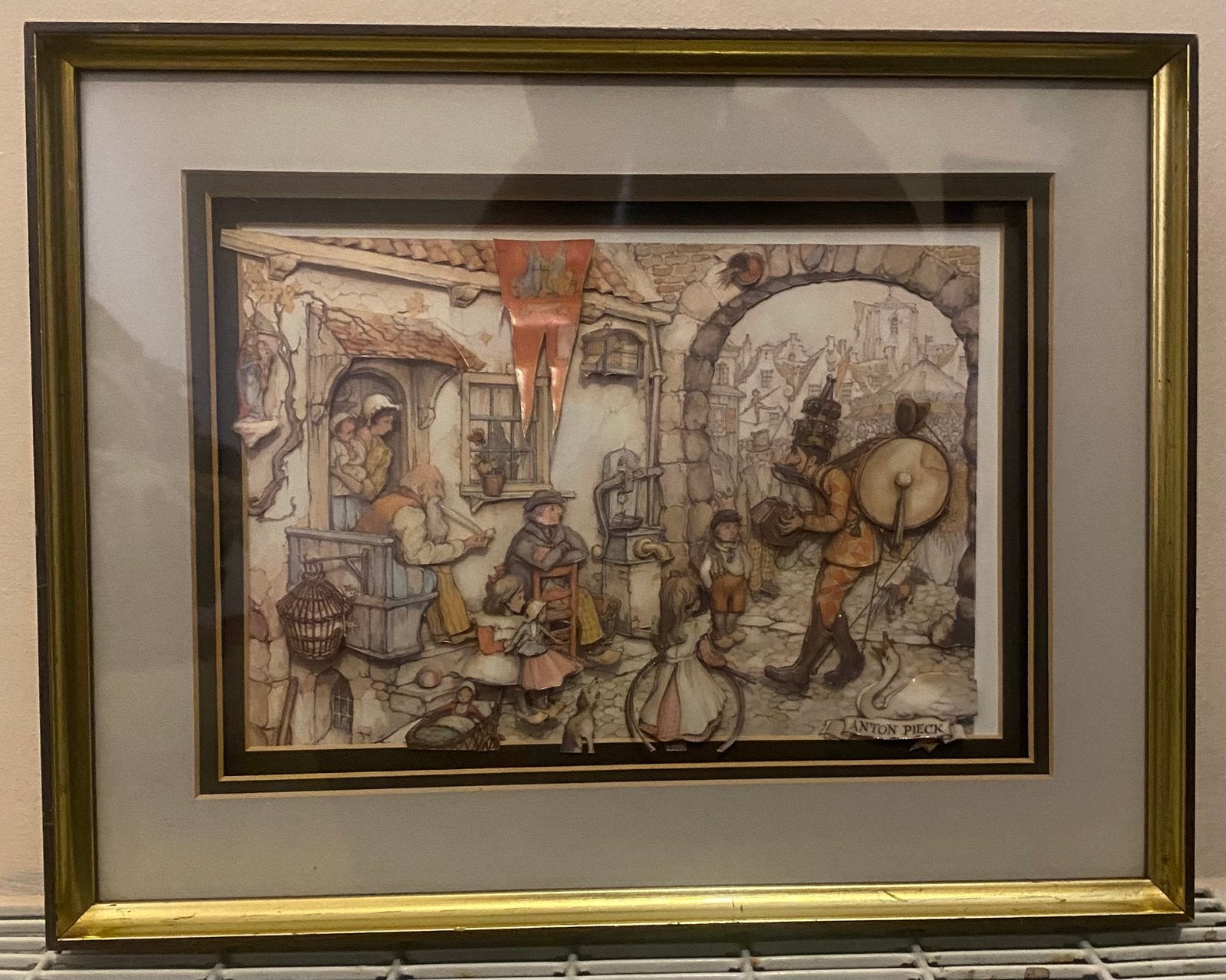 The One Man Band: Anton Pieck (schilderij), Antiek en Kunst, Ophalen, Schilderij