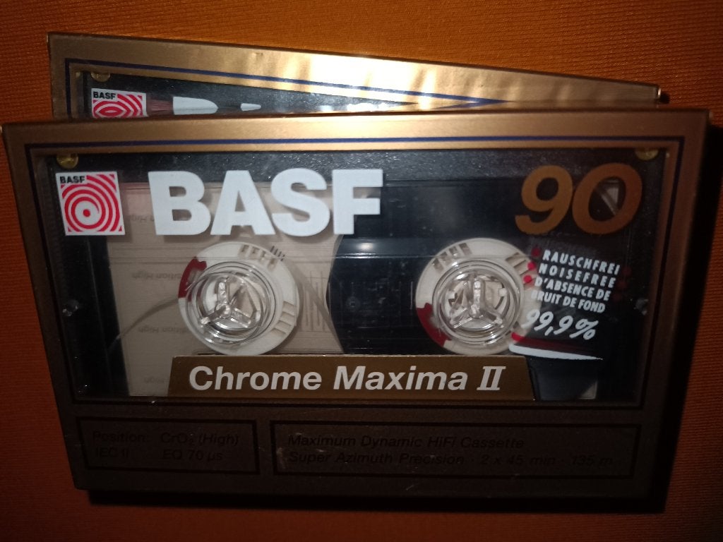 cassettes/lot 2x  basf chrome maxima 90 ii, Enlèvement ou Envoi, Autres genres, Neuf, dans son emballage, Vierge