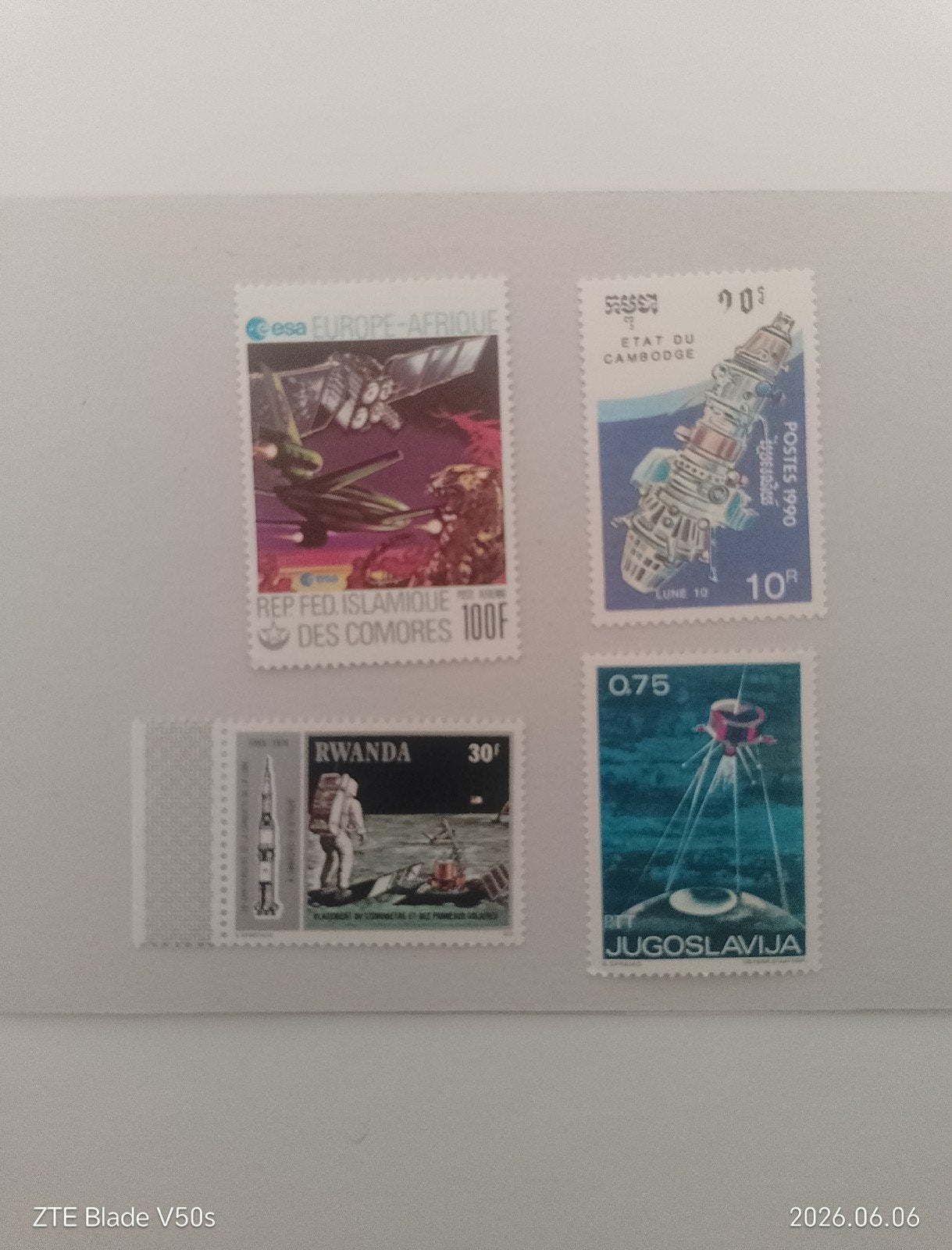 4 timbres pour un voyage dans l'espace après un voyage dans, Enlèvement ou Envoi