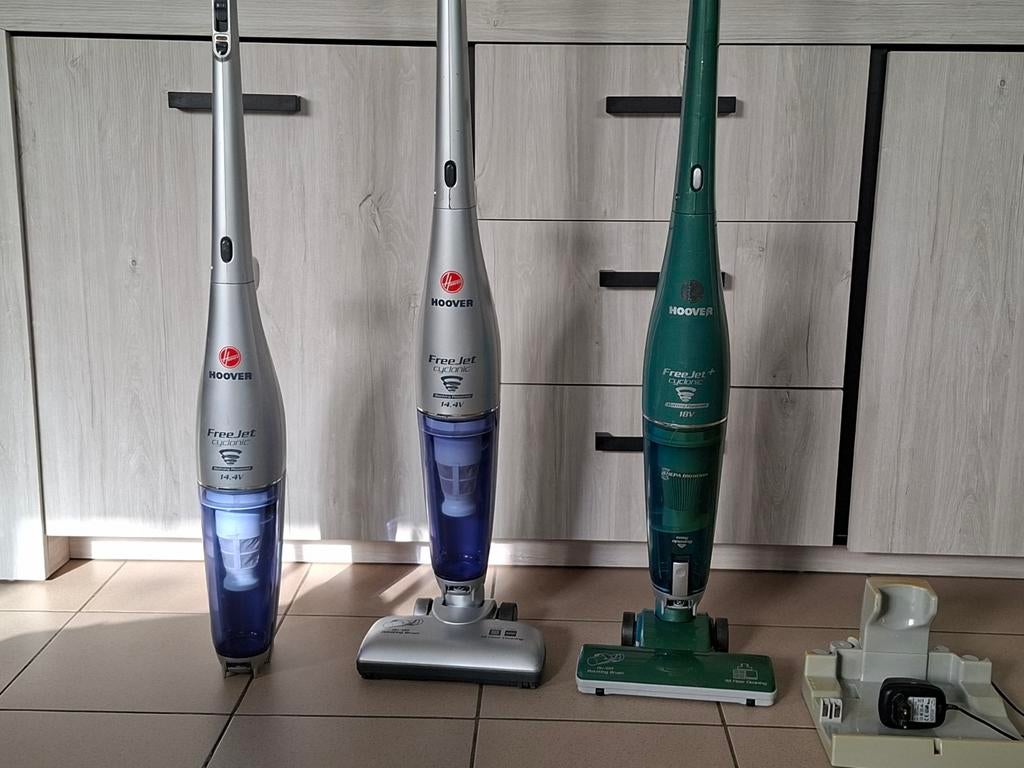 3x Hoover Freejet cyclonic steelstofzuigers zonder zak, Enlèvement, Utilisé, Réservoir, Aspirateur