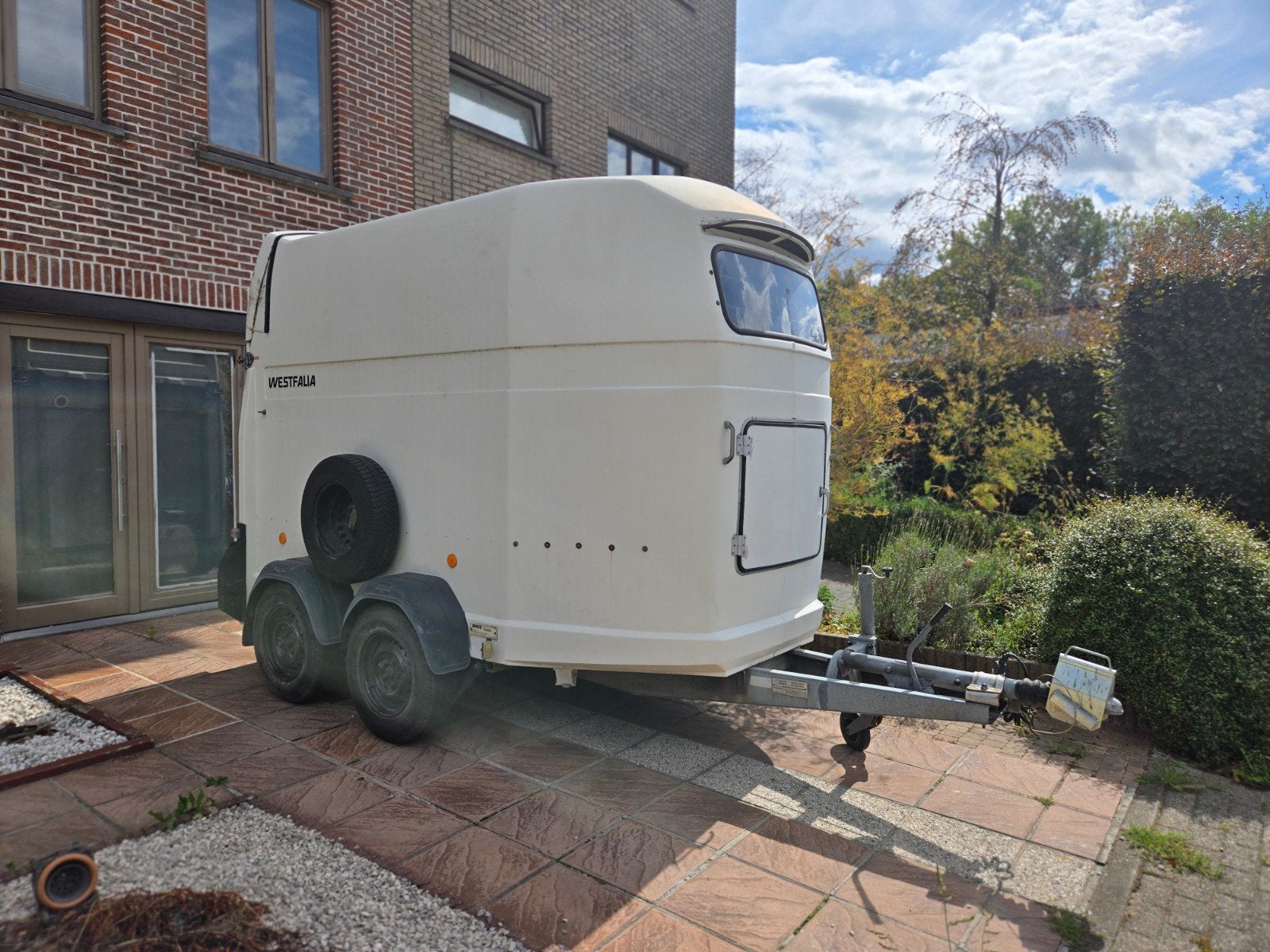 Westfalia paardentrailer, Dieren en Toebehoren, Ophalen, Gebruikt, Polyester, 2-paards trailer