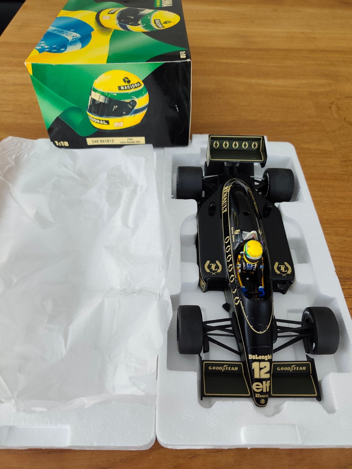 Senna Lotus Renault 98T 1986, Verzamelen, Ophalen of Verzenden, Zo goed als nieuw, Formule 1