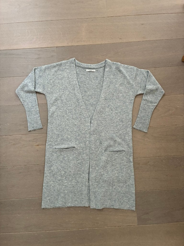Lange grijze gebreide vest van Circle of Trust (Maat XS), Ophalen of Verzenden, Zo goed als nieuw, Maat 34 (XS) of kleiner, Grijs
