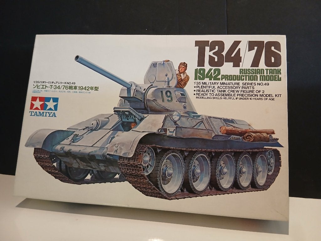 Tamiya (35049): T34/76 au 1:35, Hobby & Loisirs créatifs, Tank, Enlèvement ou Envoi, Comme neuf, 1:32 à 1:50