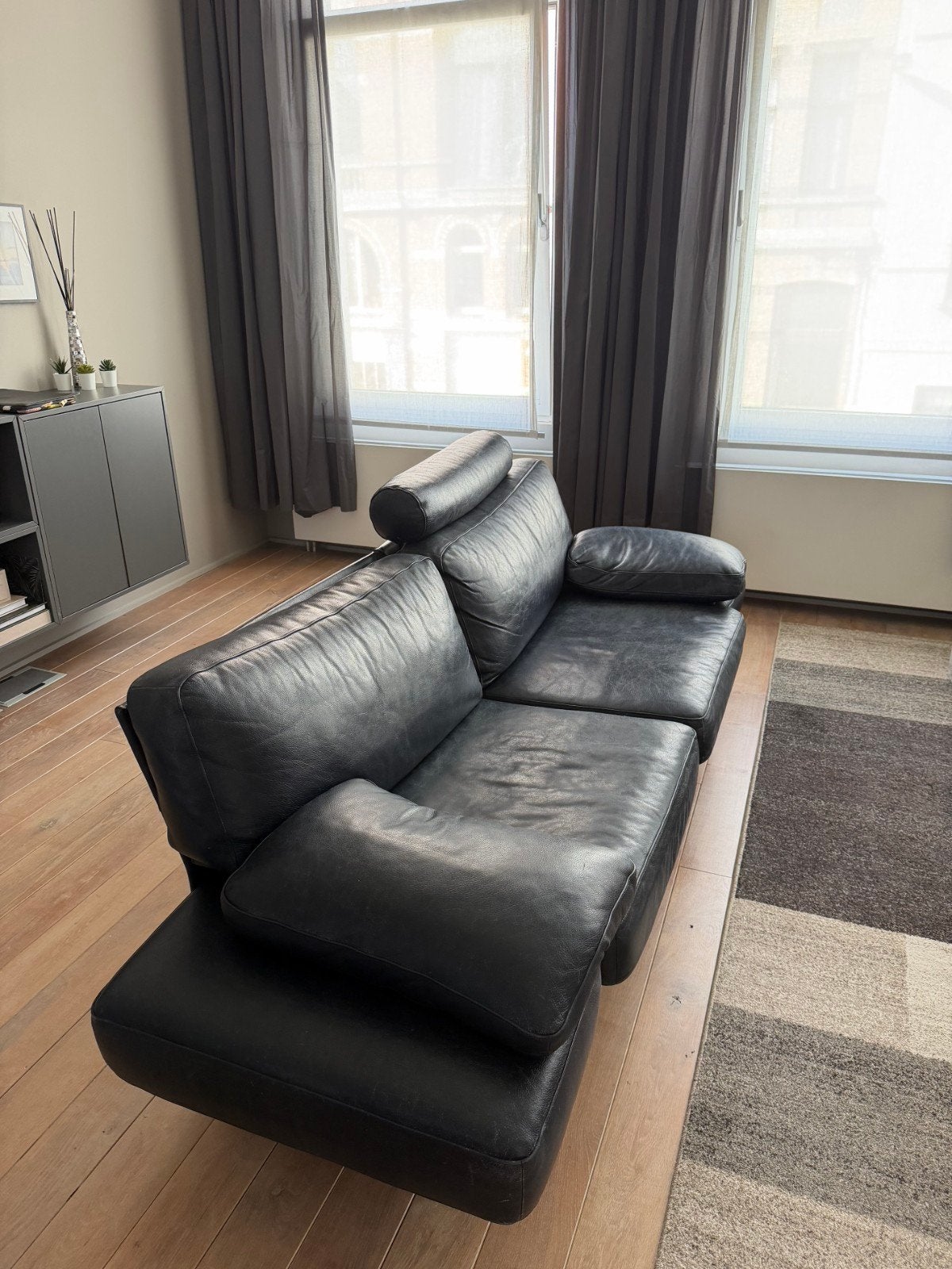 2 places en cuir, Maison & Meubles, Canapés | Salons, Enlèvement, Deux personnes, Cuir