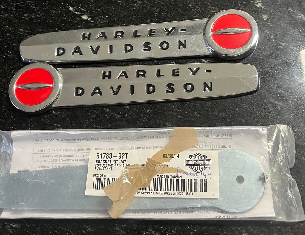 Harley davidson panhead tankemblemen, Verzenden, Zo goed als nieuw