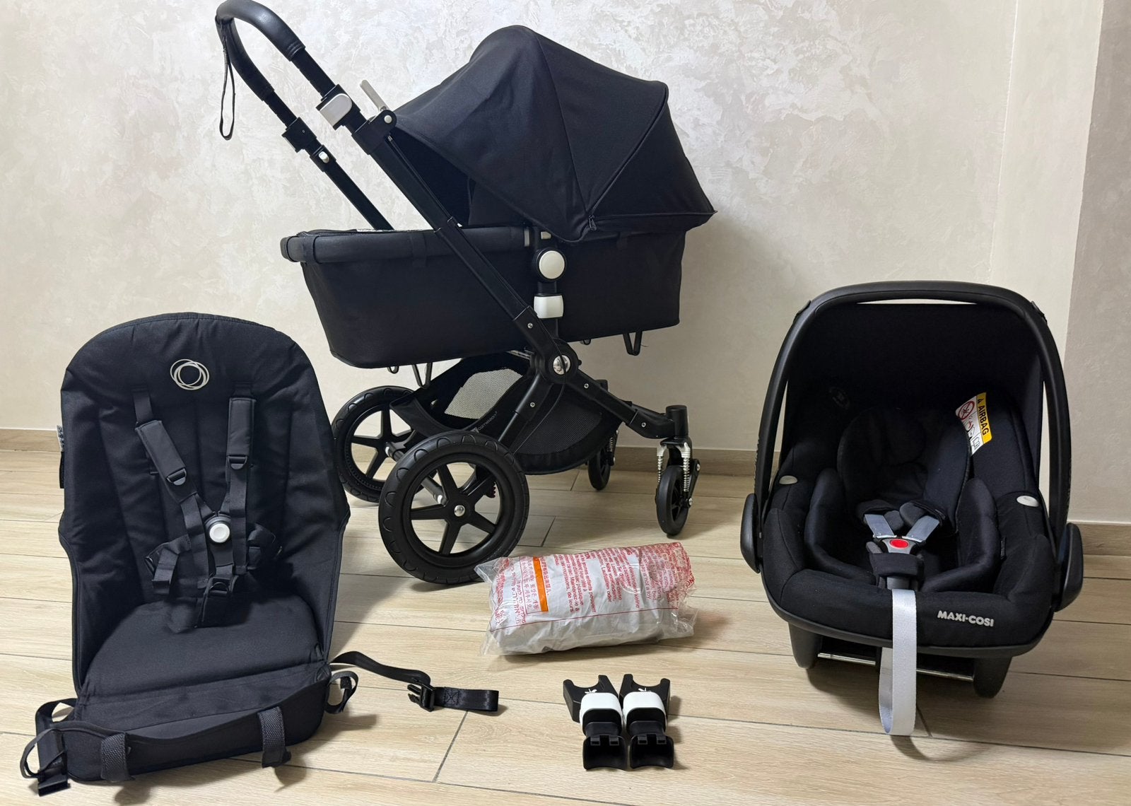 Bugaboo Cameleon 3 Plus 3in1 - Black  Chassis - complete, Babygeluk, Ophalen of Verzenden, Zo goed als nieuw, W