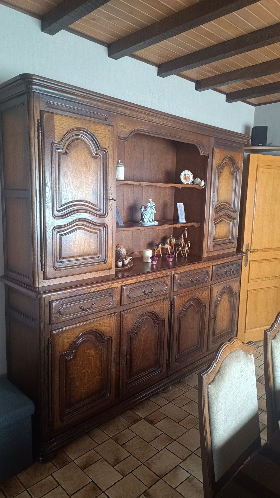 Eiken eetplaats, Huis en Inrichting, Kasten | Buffetkasten, Ophalen, Gebruikt, Eikenhout
