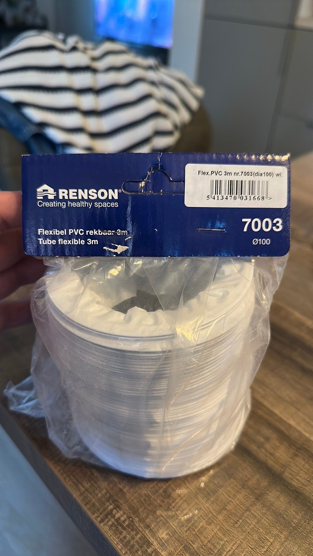 Renson Flexibel PVC 7003 Wit Diameter 100 mm, Ophalen, Zo goed als nieuw