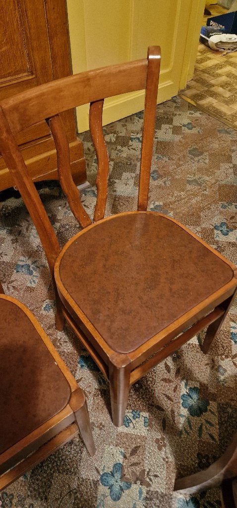 Chaises, Maison & Meubles, Chaises, Chaise de bistrot vintage, Brun, Enlèvement, Bois
